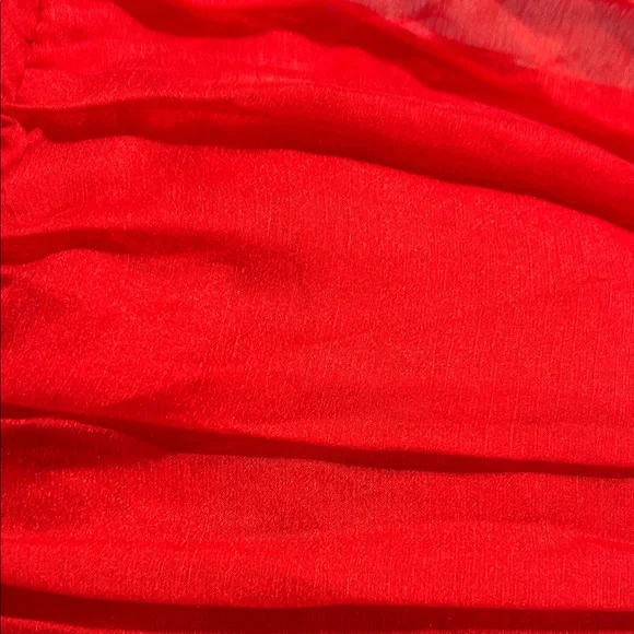 Lulu's Strapless Ruched Red Mini Dress with Side Drape - Picture 11 of 11